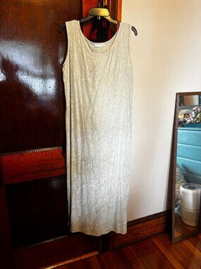 Vintage Bryn Walker Beige Maxi Tank Dress Size Small